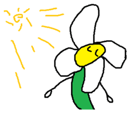 A funny flower sticker #10699835