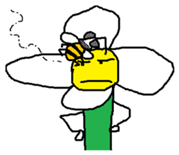 A funny flower sticker #10699836