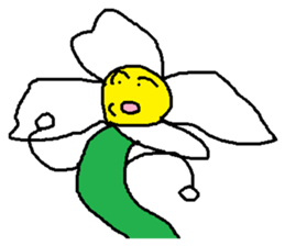 A funny flower sticker #10699846