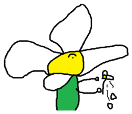 A funny flower sticker #10699847