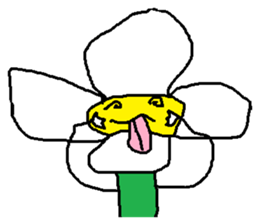 A funny flower sticker #10699849
