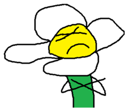 A funny flower sticker #10699863
