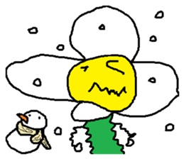 A funny flower sticker #10699864