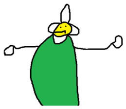 A funny flower sticker #10699865