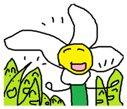 A funny flower sticker #10699867