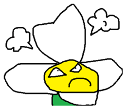 A funny flower sticker #10699868