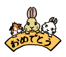 Cavy and rabbit's life sticker #10699899