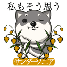 Dog and the language of flowers sticker #10701455