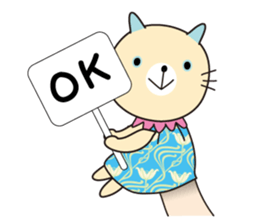 Cat puppet sticker #10703076