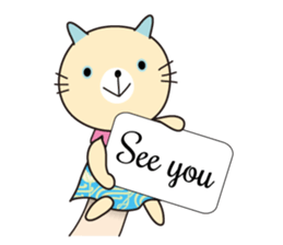 Cat puppet sticker #10703079