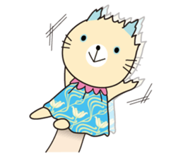 Cat puppet sticker #10703085