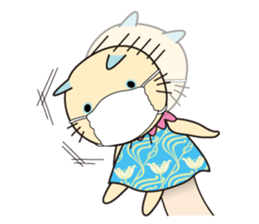 Cat puppet sticker #10703088