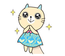 Cat puppet sticker #10703092