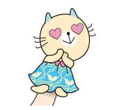 Cat puppet sticker #10703096