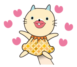 Cat puppet sticker #10703097