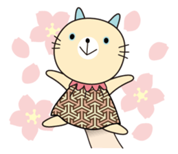 Cat puppet sticker #10703106