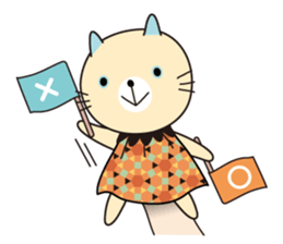 Cat puppet sticker #10703111