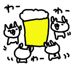 Cute Cat Love Beer! sticker #10703364