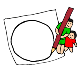 Dwarf brother and sister Taro and Hanako sticker #10703800