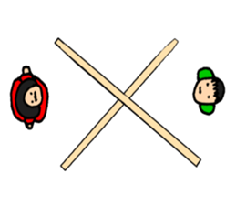 Dwarf brother and sister Taro and Hanako sticker #10703801