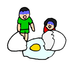 Dwarf brother and sister Taro and Hanako sticker #10703805