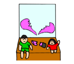 Dwarf brother and sister Taro and Hanako sticker #10703811