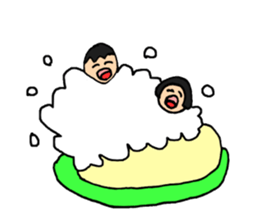 Dwarf brother and sister Taro and Hanako sticker #10703815