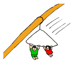 Dwarf brother and sister Taro and Hanako sticker #10703820