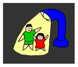 Dwarf brother and sister Taro and Hanako sticker #10703825