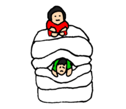 Dwarf brother and sister Taro and Hanako sticker #10703832