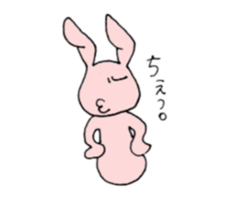 Pink color of the rabbit sticker #10704851