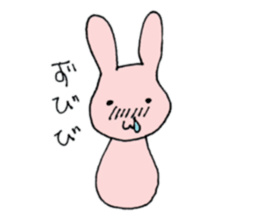 Pink color of the rabbit sticker #10704868
