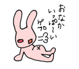 Pink color of the rabbit sticker #10704872