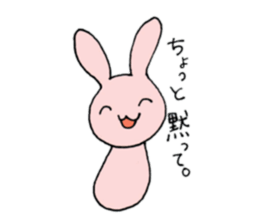 Pink color of the rabbit sticker #10704873