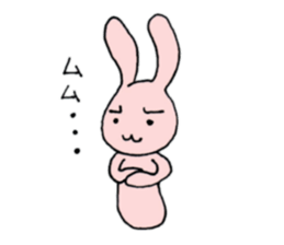 Pink color of the rabbit sticker #10704874