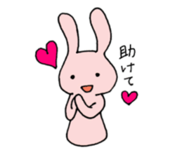 Pink color of the rabbit sticker #10704876