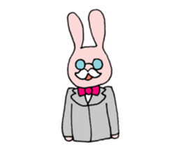 Pink color of the rabbit sticker #10704879