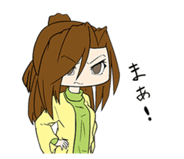 Responses elegant girl sticker #10705326