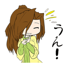 Responses elegant girl sticker #10705333