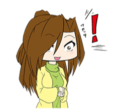 Responses elegant girl sticker #10705338