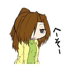 Responses elegant girl sticker #10705354