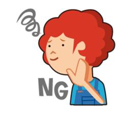 redhead bon sticker #10705761