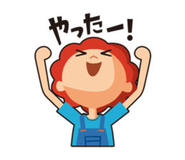 redhead bon sticker #10705766