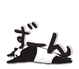 Playing a character Panda sticker #10707314