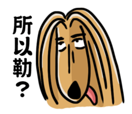 the Arrogant Afghan Hound sticker #10707401