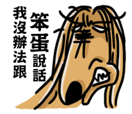 the Arrogant Afghan Hound sticker #10707414
