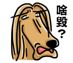 the Arrogant Afghan Hound sticker #10707420