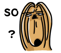 the Arrogant Afghan Hound sticker #10707421