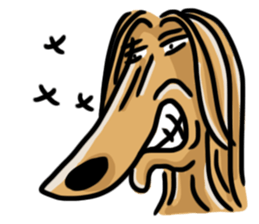 the Arrogant Afghan Hound sticker #10707433