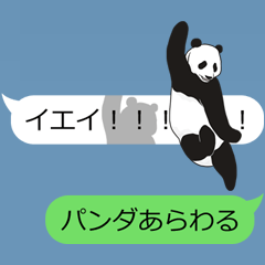 Panda, appeared in the balloon